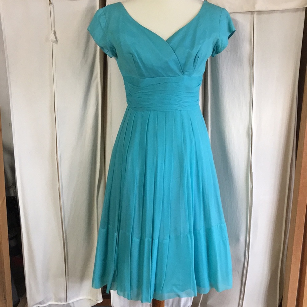 Vintage turquoise swing dress